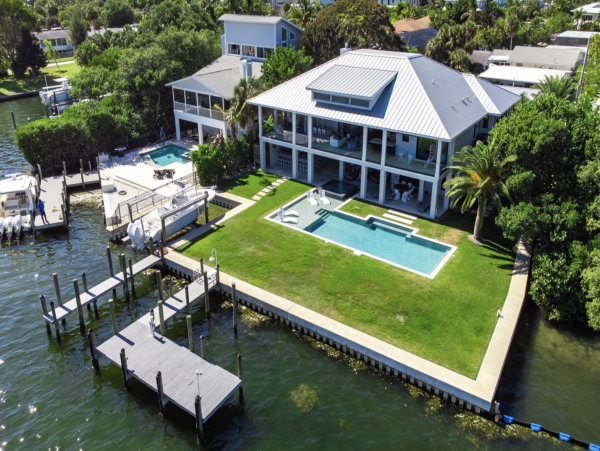 Bayfront Luxury Vacation Rental in Holmes Beach with Private Dock, Pool & Spa
